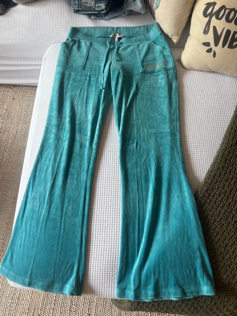 Juicy Couture TEAL Velour Lounge / Sweat Pants